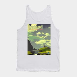 Original Retro Style Ireland Tourism Poster 4 Tank Top